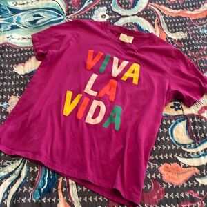 Sezane Magenta 'Viva La Vida' Tee XS